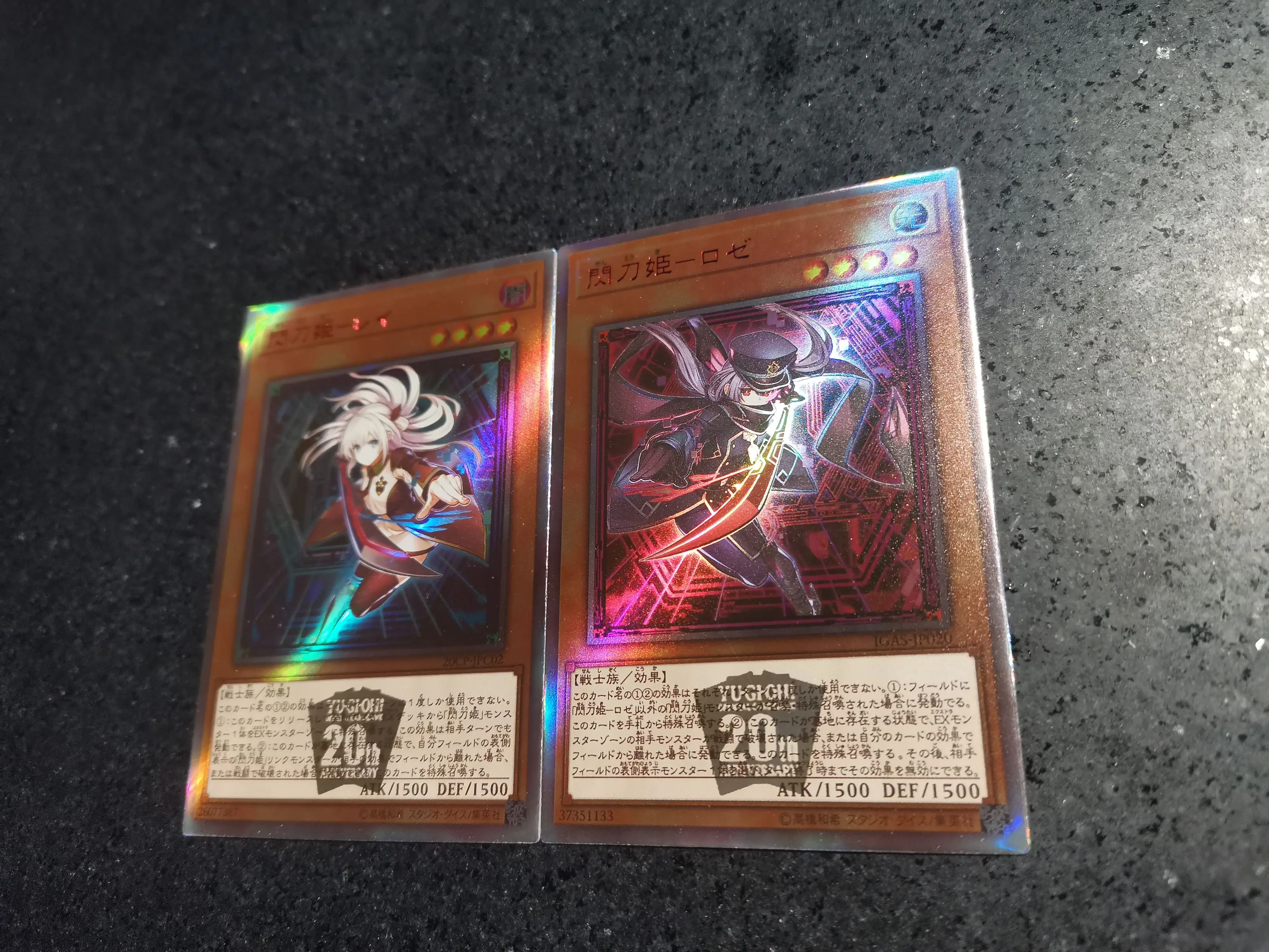 2 unids/set Diy Yu-Gi-Oh! Sky Striker Ace - Raye Self Control Collect Signature Trading Tarjeta Flash Anime Dibujos Animados Regalo
