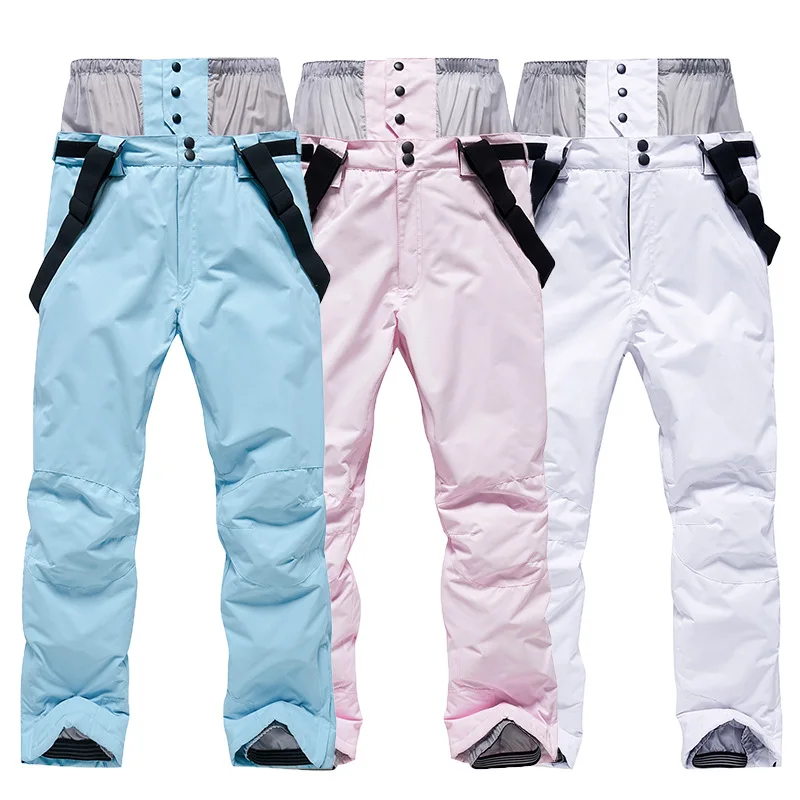 

Ski Pants Women Waterproof Windproof Thick Warm Snow Trousers Men Snowboarding Pants Female Male Winter Outdoor Skiing Bib SK093