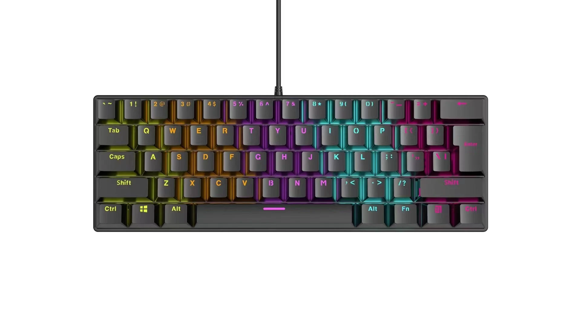 61 Key Computer Keyboard Mechanical Keyboard RGB Ergonomic Design Connected Keyboard Cheap Gaming Computer Gaming Computer Keybo