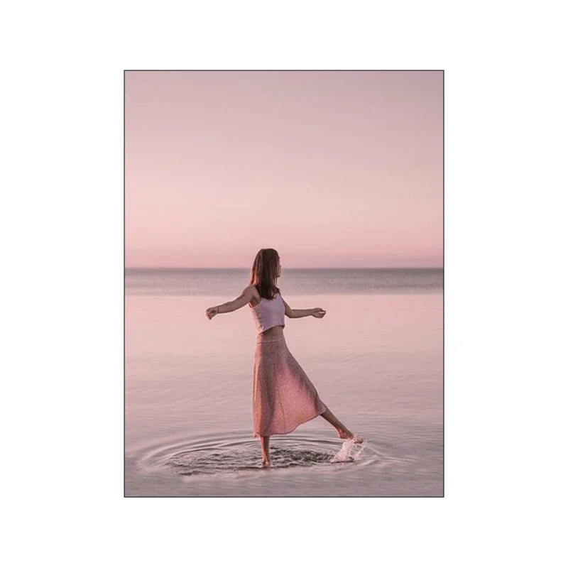 Salt Air, Sand Soul – Lienzo sin marco con motivos de playa tropical, tabla de surf y palmeras para decoración de sala de estar acogedora 2026