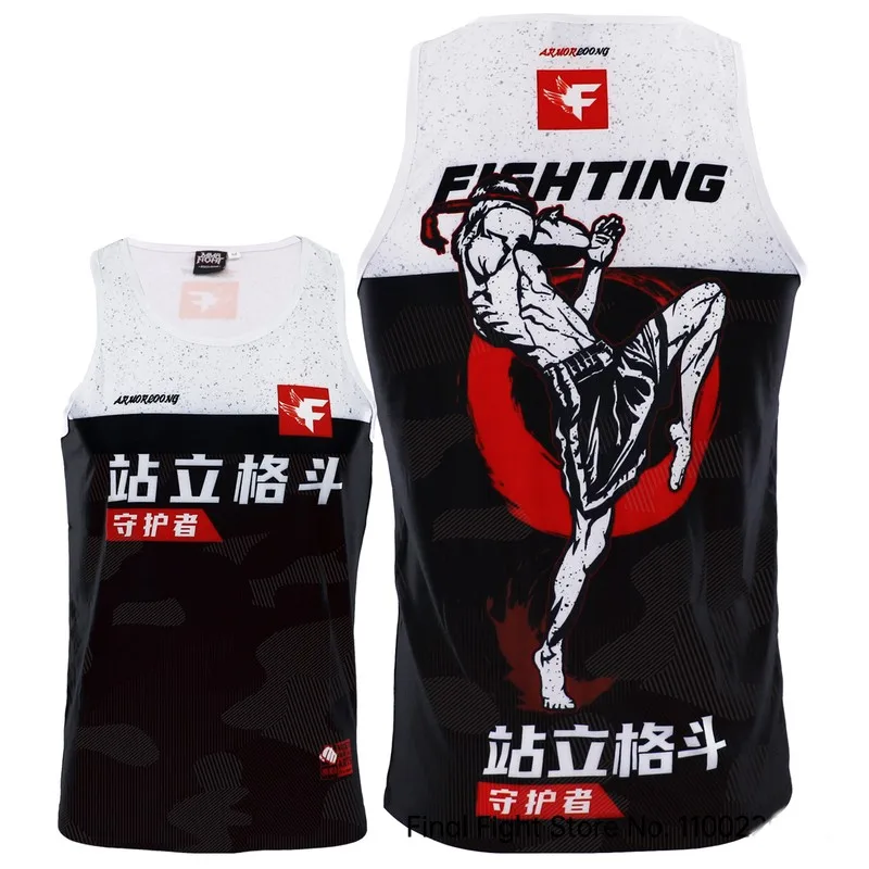MMA Fighting Sports Twin Tiger Muay Thai Comprehensive Fighting Training Running Bicycle Camping Men's T-Shirts and Tank Tops