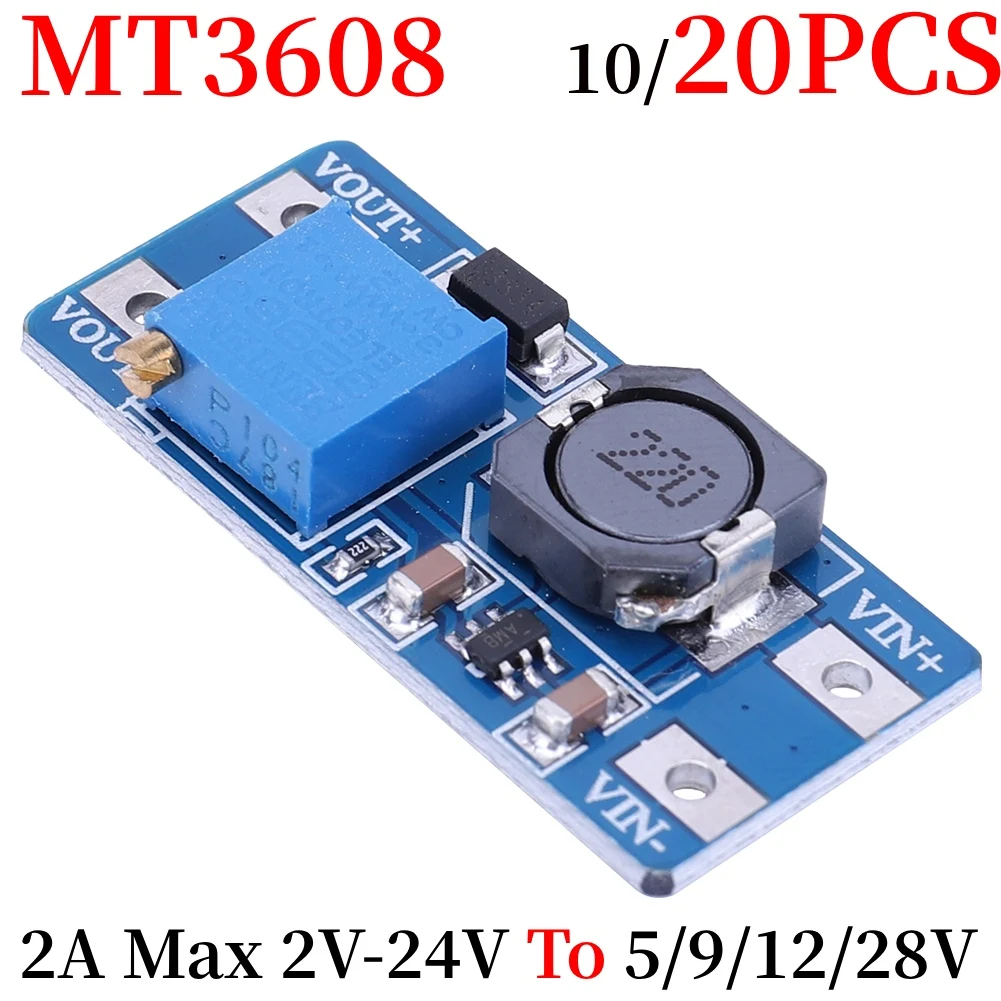 20pcs mt3608 DC-DC Step-up-Board-Wandler modul einstellbarer Booster Strom versorgungs modul