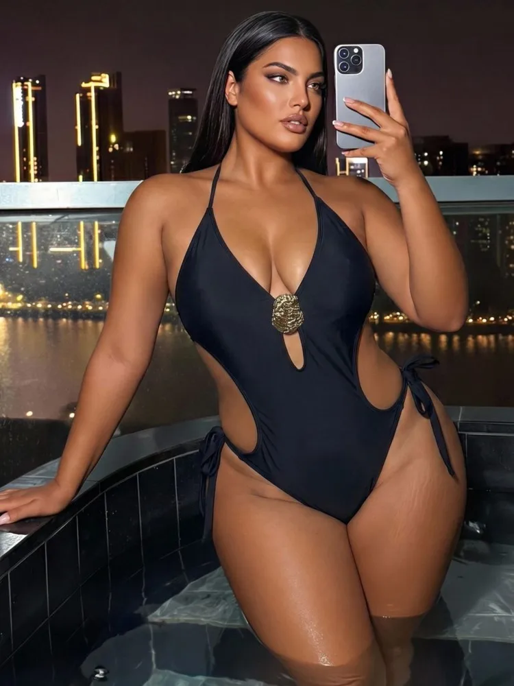 L-4XL Plus Size High Waist Bikini Women's Push Up Large Size Swimsuit Summer Mujer Big Size Tummy Control Swimwear Bikini Sets