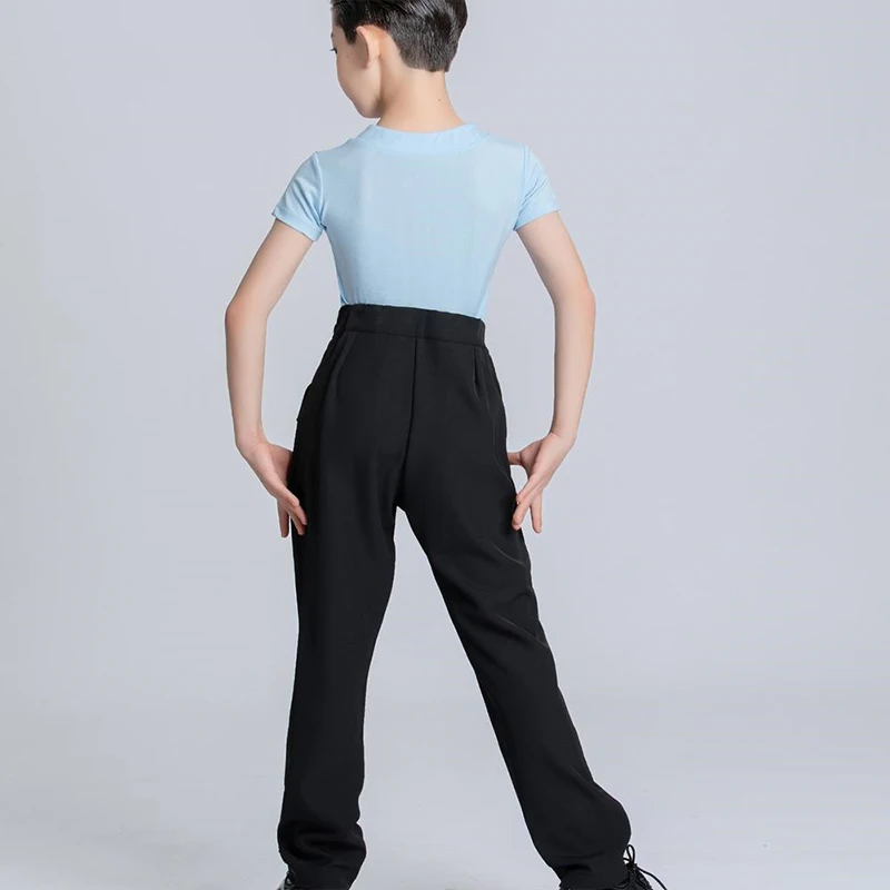 Children Latin Dance Clothes Boys Practice Clothes Waltz Competition Performance Costumes Shirt Pants Suit Samba Wear XH1159
