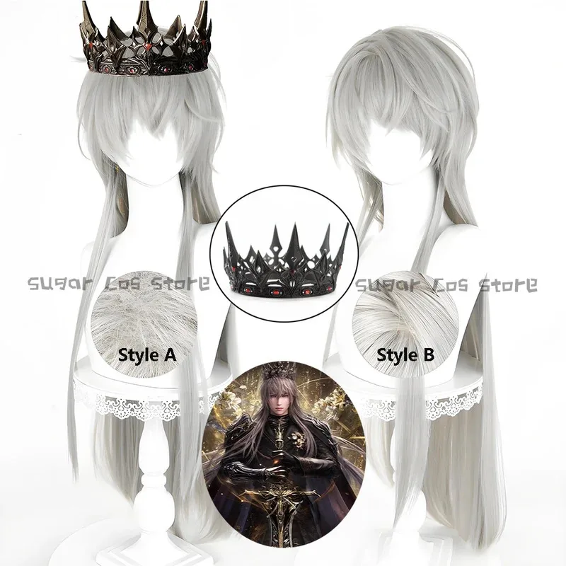 LQLove und Deepspace Xavier Cosplay Perücke Spiel Nightvow Mooncurse Xavier King Crown Fallen Crown Prop Halloween Karneval Party Pro