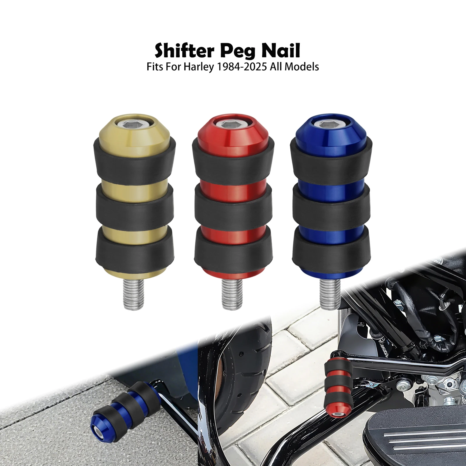 

Motorcycle Shifter Peg Nail Shift Gear Lever Footrest For Harley Touring Road Electra Glide Softail Fat Boy Dyna Sportster XL