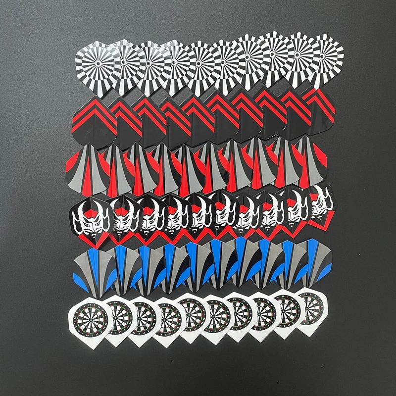 Darts 60 pcs 6-style dart wings withstand a variety of patterns for professional darts and soft-tip darts accessories