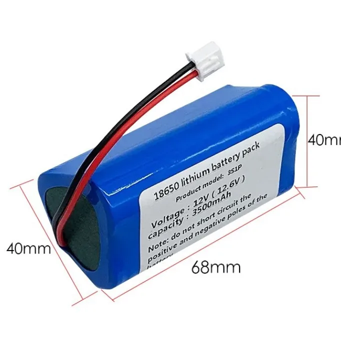 12 V 3S1P Akku 12,6 V/11,1 V 18650 Li-Ionen-Akku 3500 mAh Backup-Stromversorgung, CCTV, Kamera, Faszienpistole Lithium-Ionen-Akku