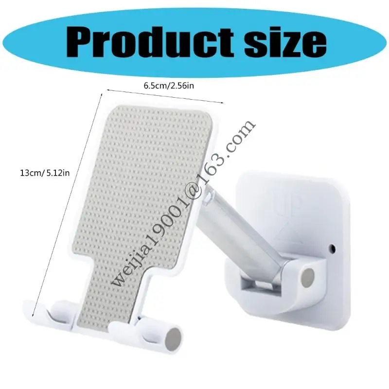 دعم الهاتف المثبت على الحائط الدعم اللاصق تصاميم مضغوطة حامل الهاتف التثبيت البسيط للهواتف الذكية والأجهزة اللوحية H05A