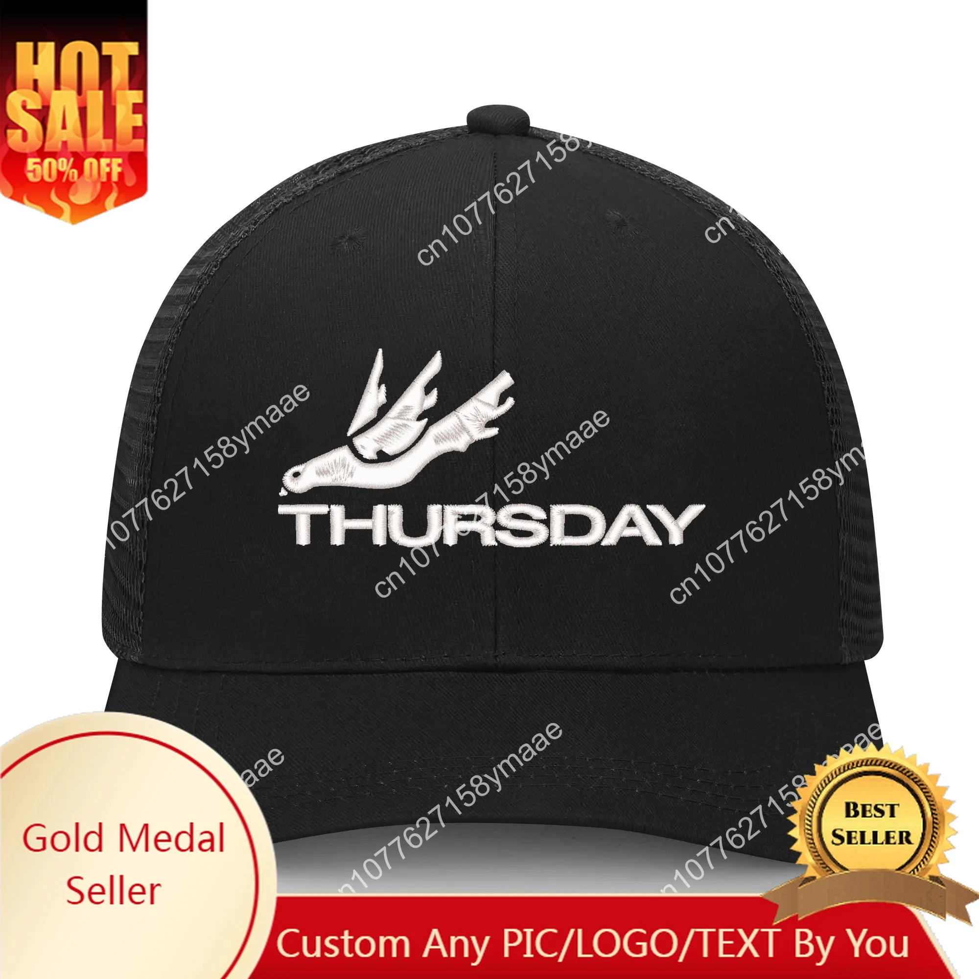 Thursday Band Embroidery Hat Mens Womens Sports Baseball Hat Full Collapse Breathable Summer Headwear Custom Made Caps Logo