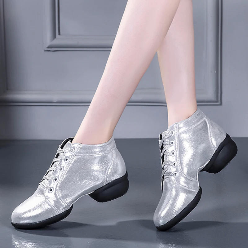 Ballroom Dance Shoes Women Mesh Breathable Square Dance Shoes Hollow Soft Soled Dance Shoes Modern Social Dance Shoe