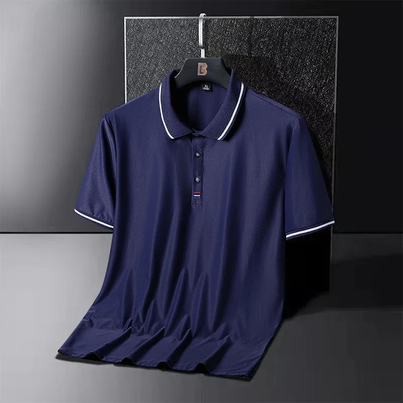 Plus Size 6XL 7XL 8XL High Quality Summer Short Sleeve Business Shirts Men Breathable Casual Gym Jogging Golf Hiking Polo Shirts