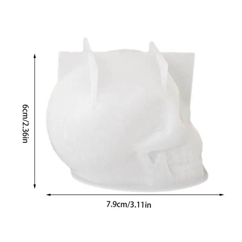 3D Skull Silicone Candle Molds Halloween Skull Decoration Crafts Epoxy DIY Desktop Ornament Decorative Skull Silicone Mold