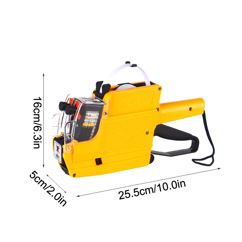 1 قطعة MX-6600 10 أرقام خطين تسمية السعر 2 خط مناسبة لمتاجر البيع بالتجزئة تسعير التسمية عرض أداة