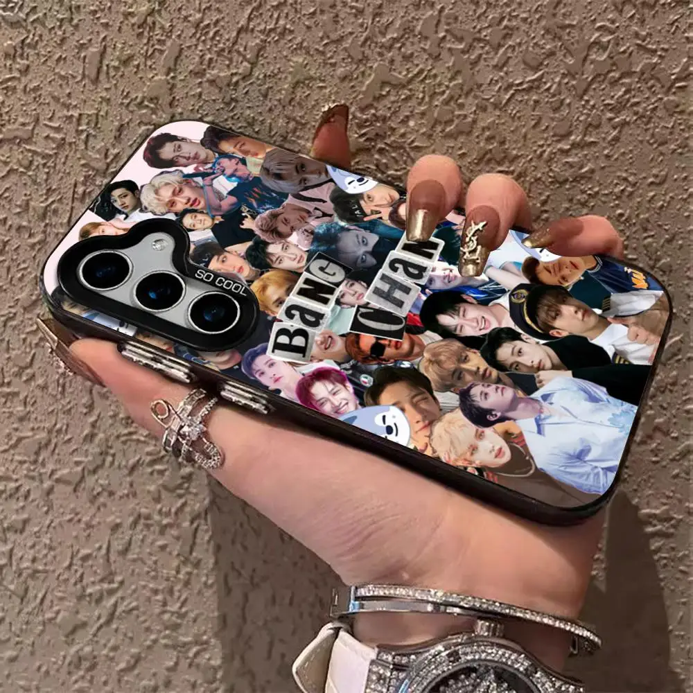 حافظة هاتف IMD حافظة ملونة فضية لهاتف سامسونج جالاكسي S25 S24 S23 S22 S21S20 Plus مغني كوري فائق B-bang-chanS