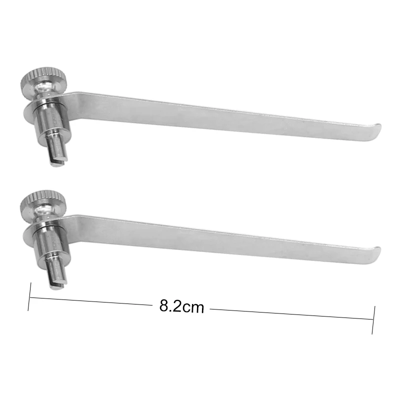 YEGREN 8.2 cm Stainless Steel Presser Holder one pair Working Stage Clips for Stereo Microscope Accessory Part