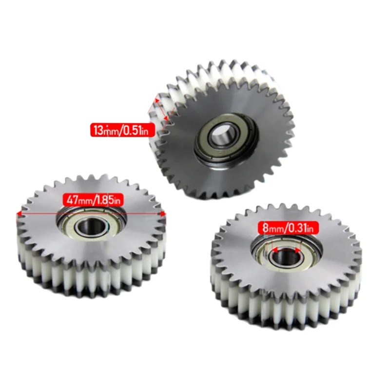 ABBK-3 шт. 36T шестерня с стопорным кольцом для двигателя 500 Вт для двигателя-концентратора Bafang Mxus, нейлоновая шестерня, износостойкие стальные аксессуары для шестерен