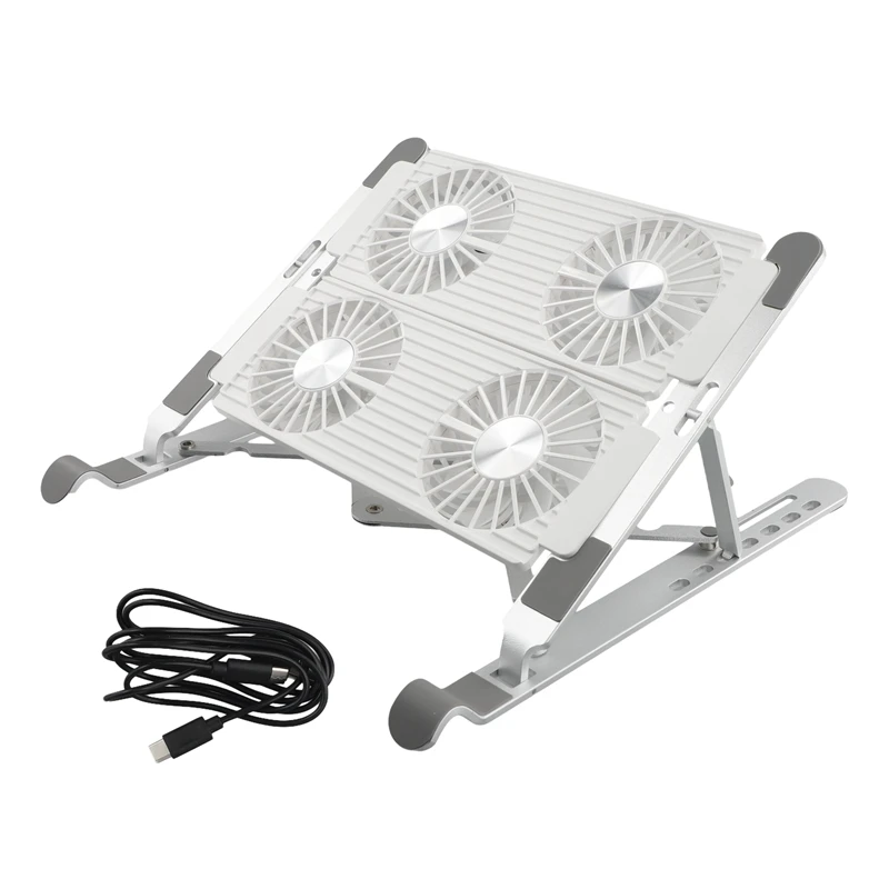 

Laptop Cooler With Stand Carrying Stand Folding Cooling Stand Aluminum Model 4-Port Fan Air-Cooled Cooling Laptop Stand