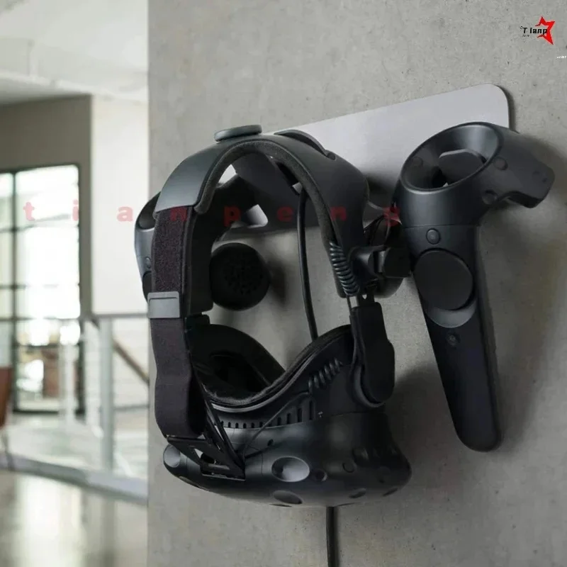 For Oculus Rift-S Quest HTC Vive Playstation VR Headset Wall Mount Bracket Cable Storage Display Equipment Support Holder Rack