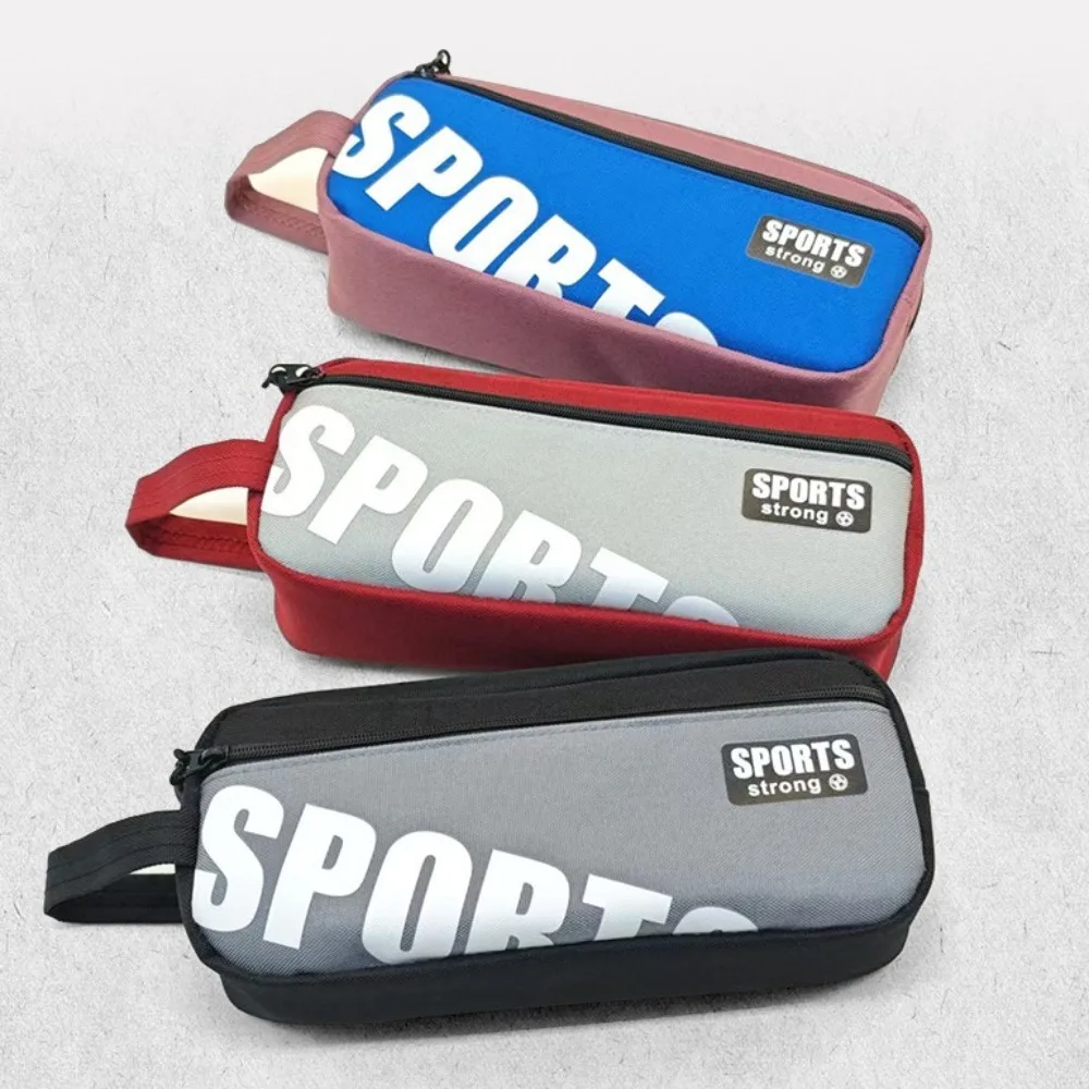 

Fashion Canvas Stationery Bag Students Letter Pencil Case Large Capacity School Supplies Makeup Storage Bag Student Writing