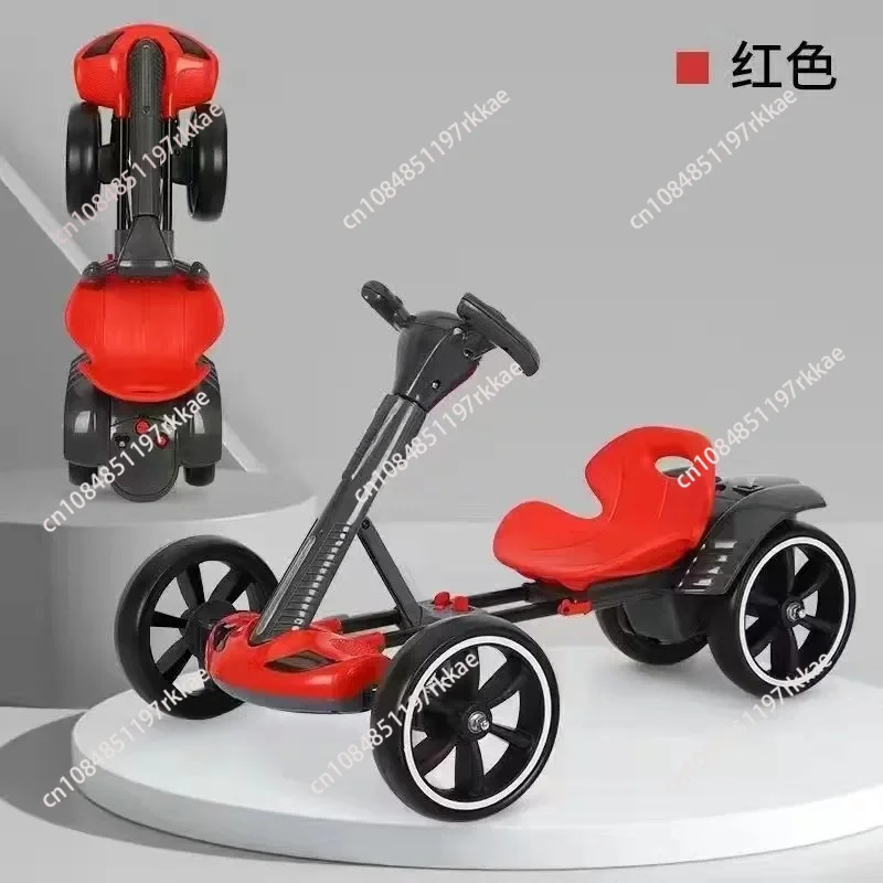 karts-electriques-pour-enfants--poussette-pliable-sans-installation-rechargeable-par-n'importe-quel-personne-et-telecommandable
