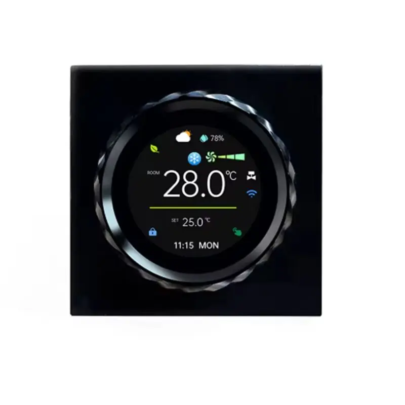 

A25P BAC-2007 Tuya Wifi Smart Knob Thermostat Temperature Controller For Air-Conditioner For Air Conditioning Heating Cooling Bl