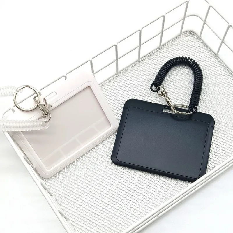 Student School Card Holder Anti‑Loss Protective Cover Portable Backpack Small Pendant ID Badge Card Sleeve for Daily Use