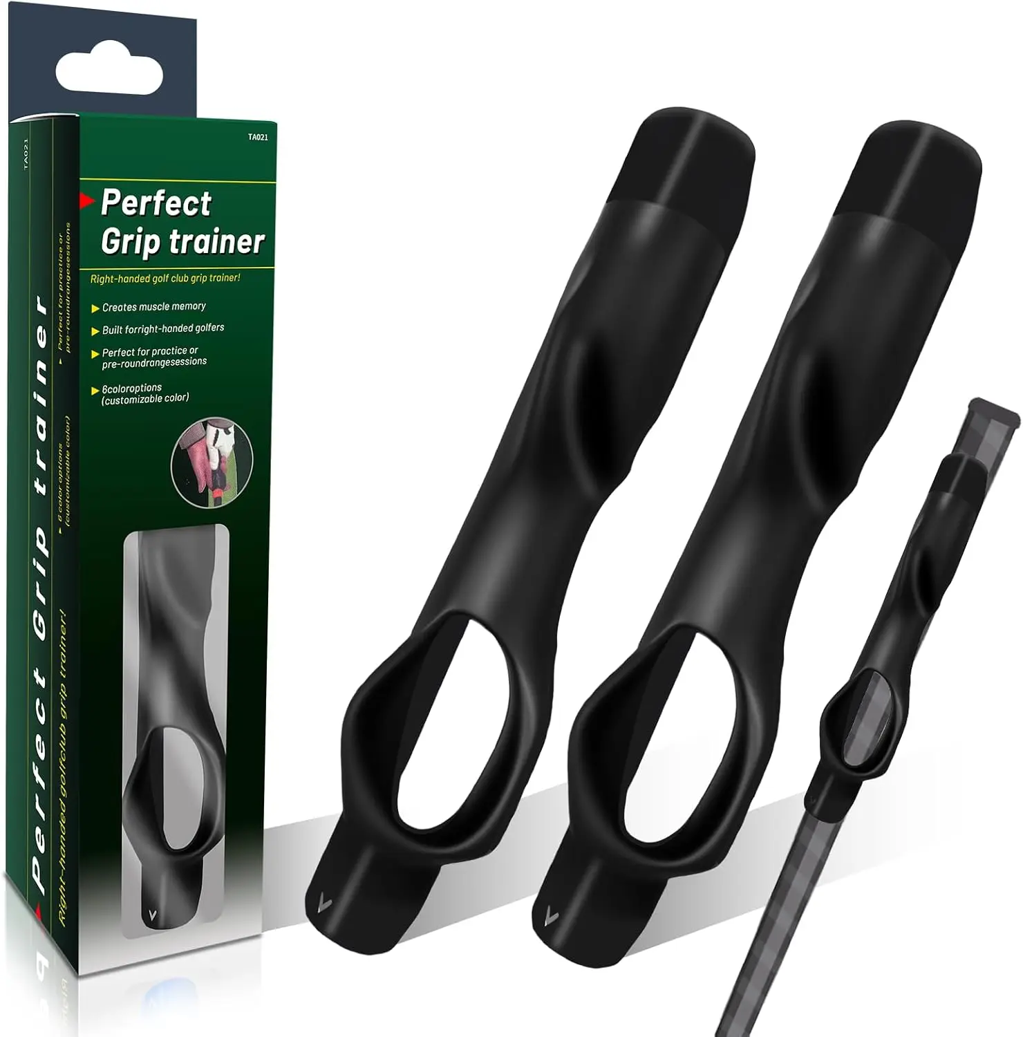 2Pack Golf Grip Trainer,Golf Training Aid Grip Trainer Club,Training Grip Right Hand, to Help Train Correct Hand Position