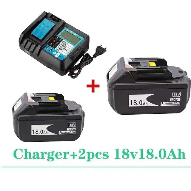 

BL1860 Rechargeable Battery 18V 18000mAh Lithium ion for Makita 18v Battery BL1840 BL1850 BL1830 BL1860B+ 4A Charger