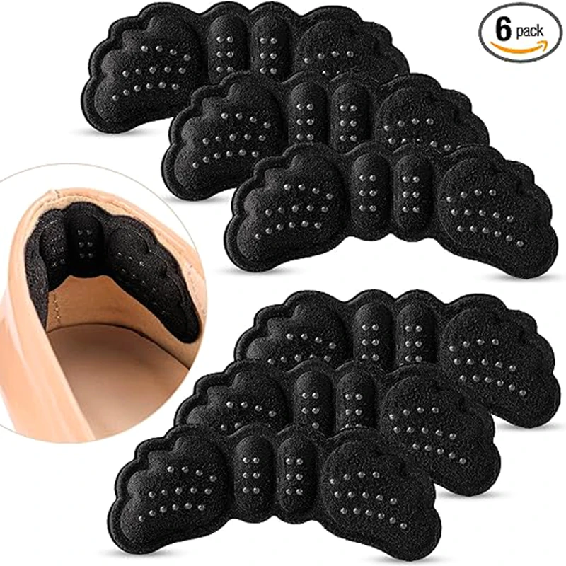 Flower‑Shape Heel Grips Pads Self‑Adhesive Anti‑Blister Anti‑Heel‑Drop Non‑Slip Heel Cushion Inserts for Oversized Shoes
