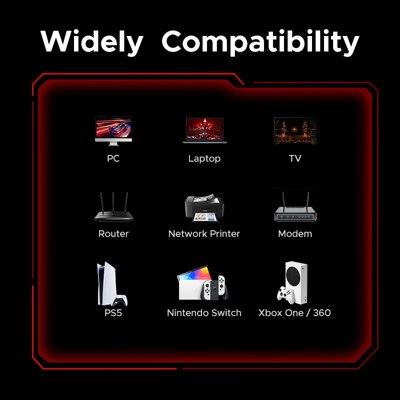 UGREEN 이더넷 케이블 Cat8 40Gbps RJ45 케이블 PS5 NAS 컴퓨터 PC 라우터 모뎀 네트워크 패치 코드 실내 Lan 케이블 0.5M-5M