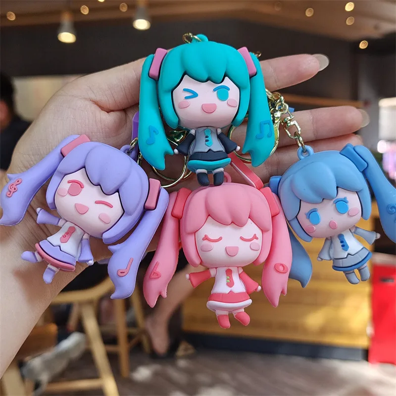 Hatsune Miku Anime Peripherals Kawaii Cute Girls Y2K High Quality Bag Pendant Key Ring Keychain Doll Holiday Gift