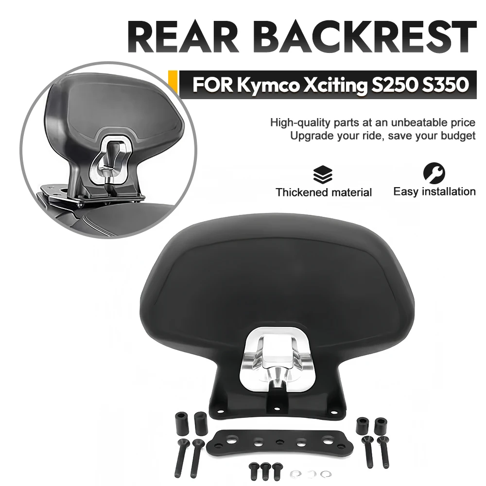 Comfortable lumbar support pad for rear passenger seats on Kymco XCITING S250 S350 CT250 CT300 motorcycles