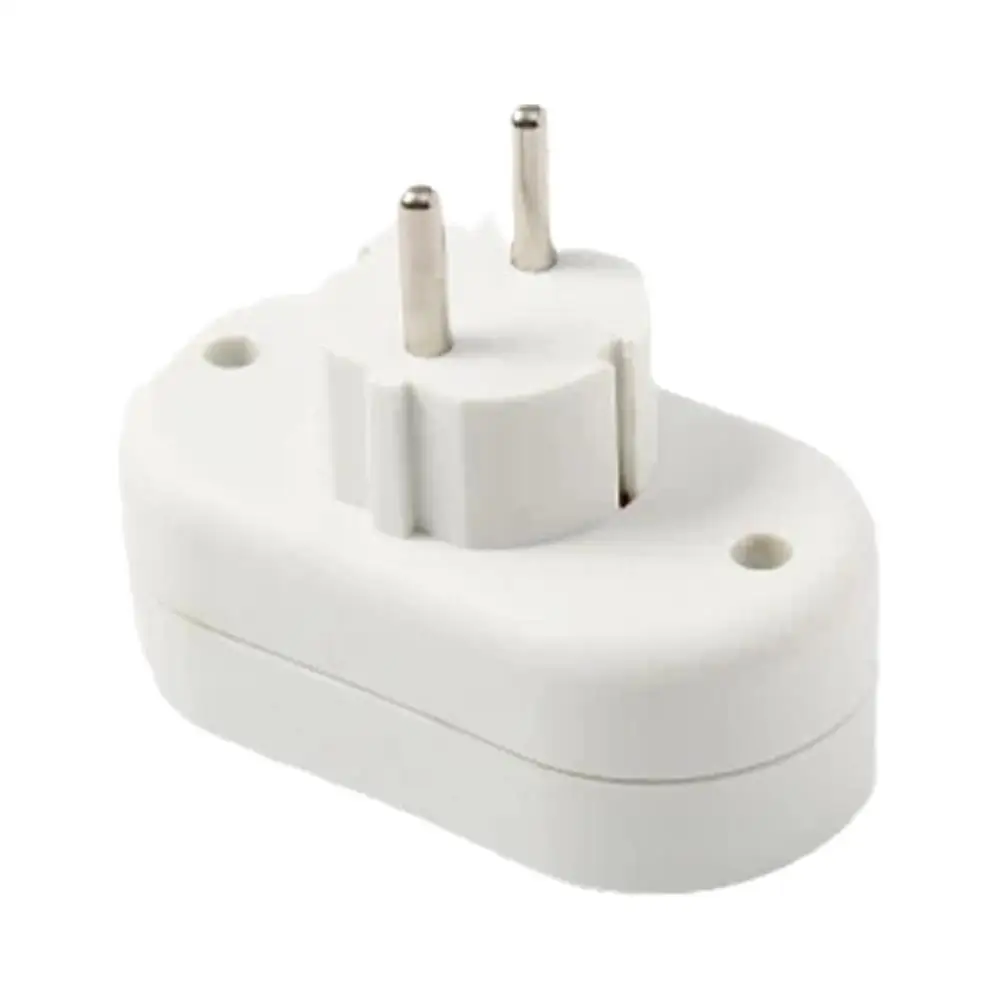 Adaptador de enchufe de conversión de la UE de 1 a 2 vías, conversión de enchufe estándar europeo, 250V, adaptador de viaje