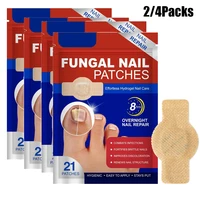 2/4 paquetes de parches para hongos en las uñas de los pies, parches impermeables para reparación de uñas, pegatina de corrección encarnada para uñas dañadas descoloridas, 21 Uds.
