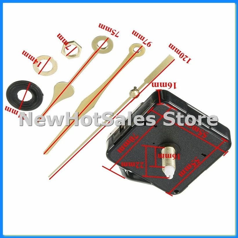 

10Pcs DIY Silent Movement Spindle Hands Wall Quartz Clock Movement Mechanism Repair Tools Part Clock Kit-AT48