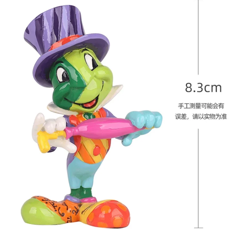 디즈니 오리지널 차고 키트 피노키오 미니 크리켓 Jiminy 83MM 애니메이션 액션 피규어 소년 선물 모델 용 장난감