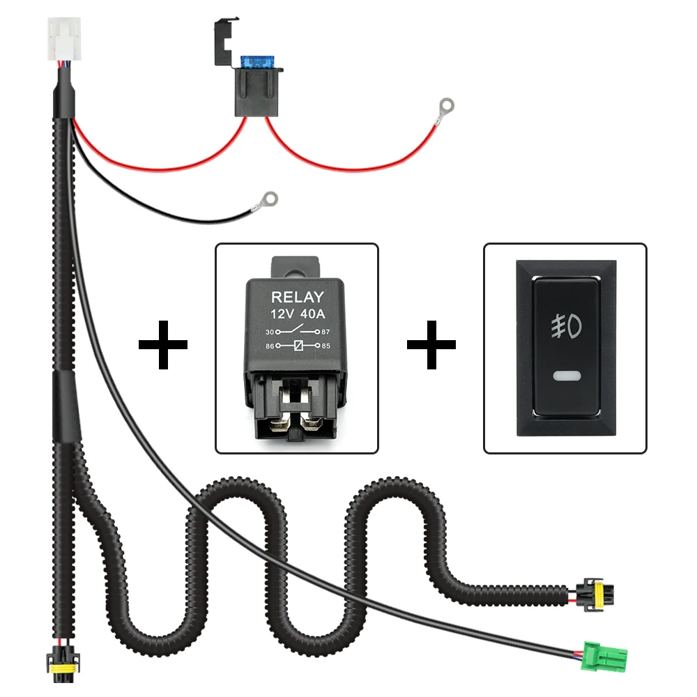 H10 H12 Fog Light Wiring Harness Switch/ Relay For Toyota Camry Corolla 4Runner Carina E Land Cruiser 90 Lexus IS200 IS300 RX300