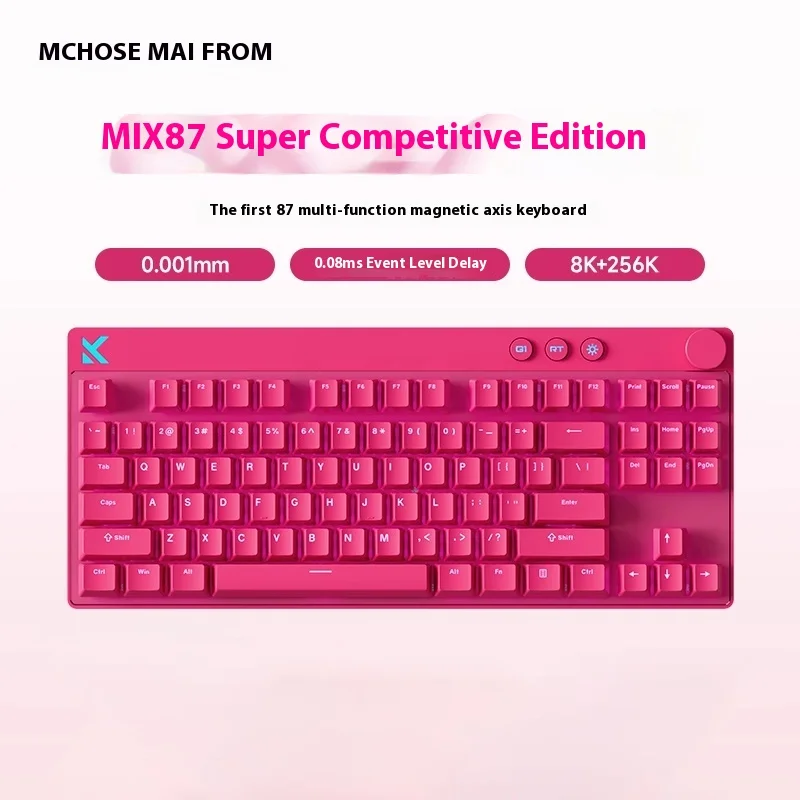 Mchose Mix87 Magnetic Swtich Keyboard Wired Gaming Keyboard 8K+256K Esport 0.08ms Low Latency E-Sports Custom Gamer Accessories