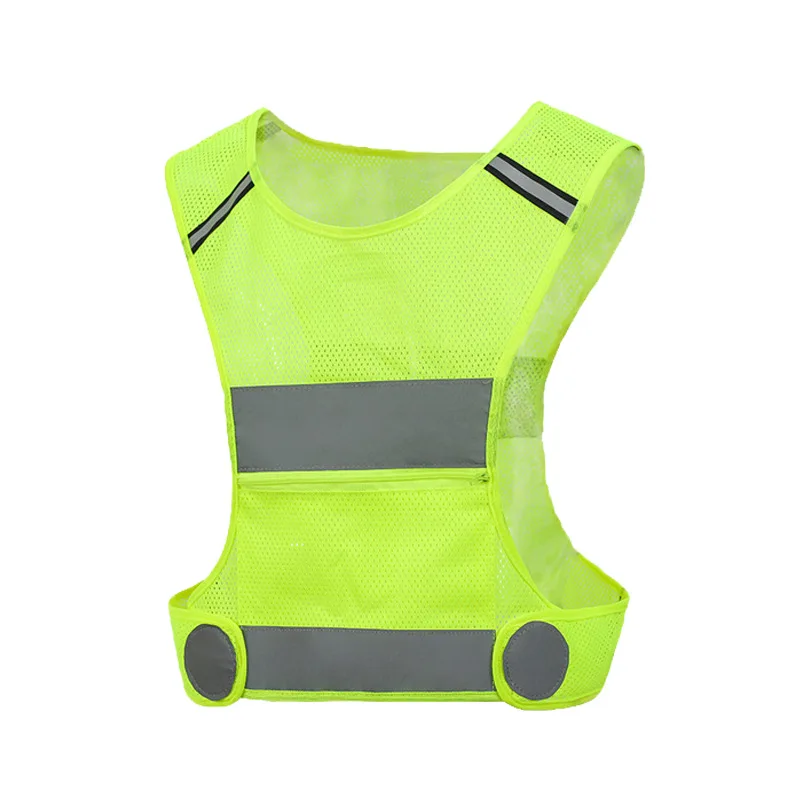 Gilet di sicurezza leggero traspirante con cinturino regolabile 360 ° gilet da corsa notturno riflettente da passeggio per Jogging ad alta visibilità