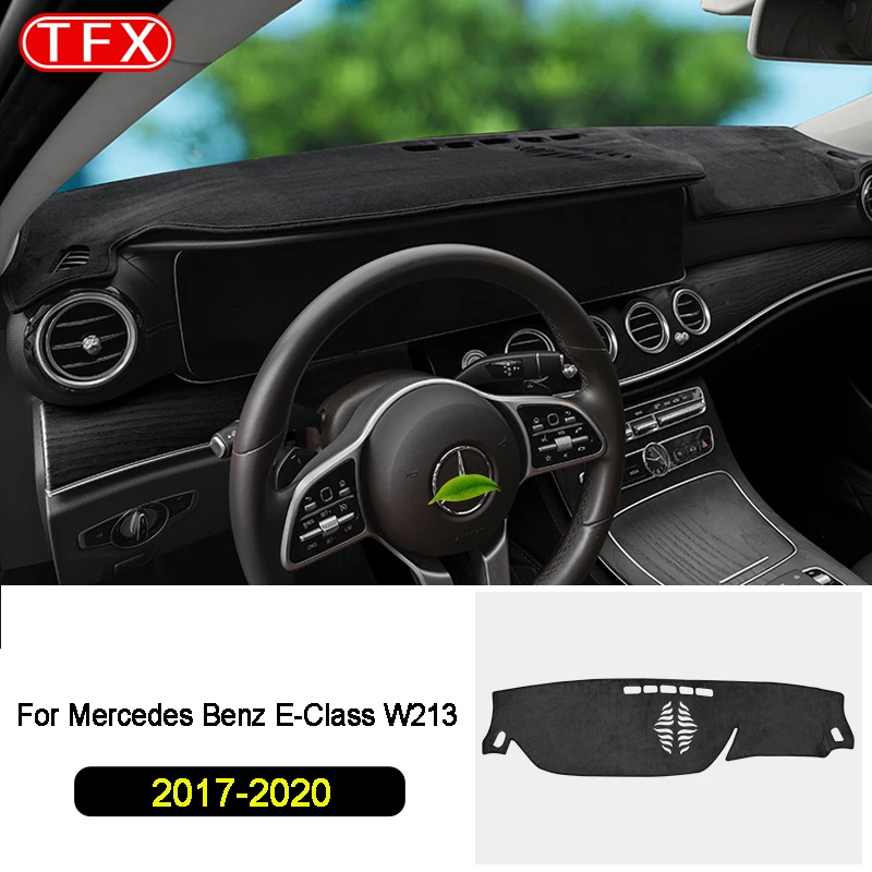 Flannel Car Dashboard Cover Pad For Mercedes Benz E-Class W212 W213 E-Klasse E200 E250 E300 E220d AMG Anti-Slip Mat Sunshade