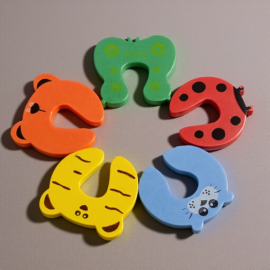 

1pc Security Card Safety Finger Stopper Pinch Protector Cartoon Door Stopper For Kids Windproof Door Cushion Clipper