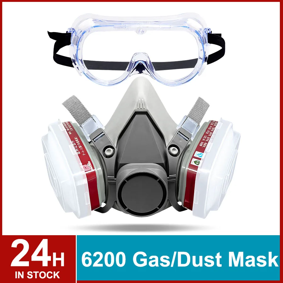 7/8/9in1 6200 Respirator Mask Industry Painting Spray Dust Gas Mask Half Face Adult Chemical Protection with 501 5N11 6001