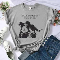 Bruce Springsteen t-shirts women comic funny anime top female comic streetwear 2000s clothing