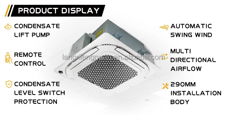 Fan Coil Unit with Built-In Air Purification for Healthier Environments 8-Way Cassette Water-Cooled