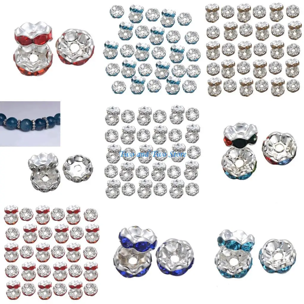 

HX6F 2000Piece Set Colorful Spacer Beads Beadable Pen Accessories Large Hole Beads for Handmade Jewelry and Pen Crafts