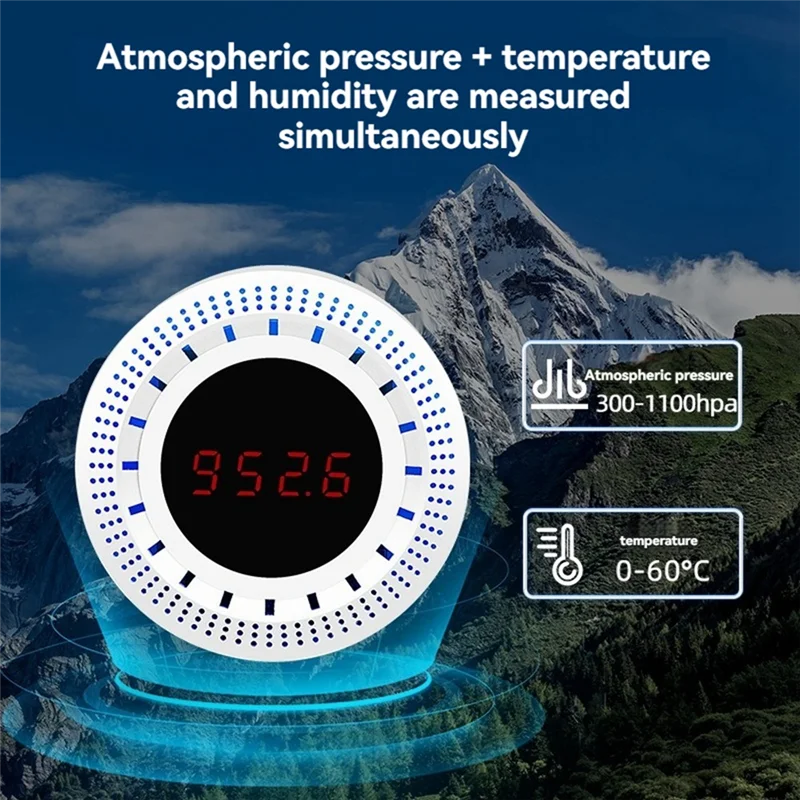 A14M Tuya Sensor de pressão atmosférica inteligente com detecção de temperatura e umidade Dispositivo doméstico integrado Tuya