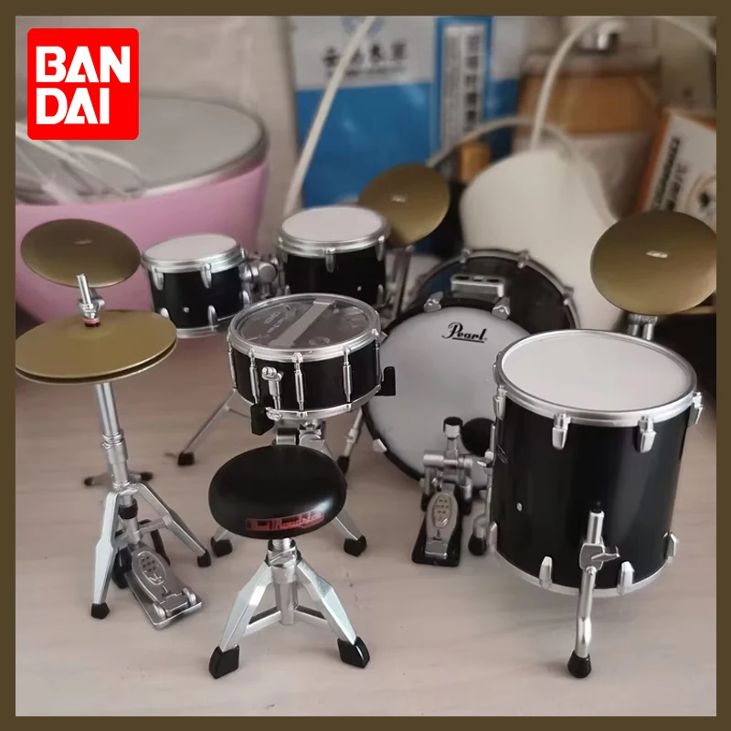 

Горячие оригинальные бандай, грузовые жемчужные барабаны, в наличии, миниатюрная барабанная установка, орнаменты для джазовых барабанов, коллекционные игрушки, подарок