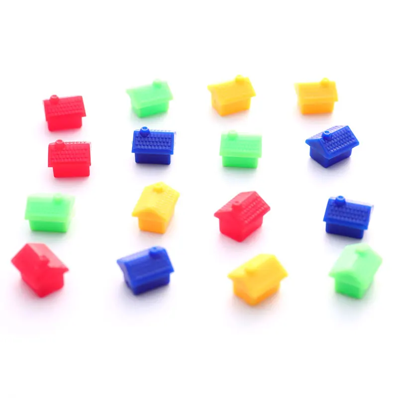 44pcs Plastic Chess Game Pieces Refill Props House For Board Games Supplies Family/Party Game Toy Gifts