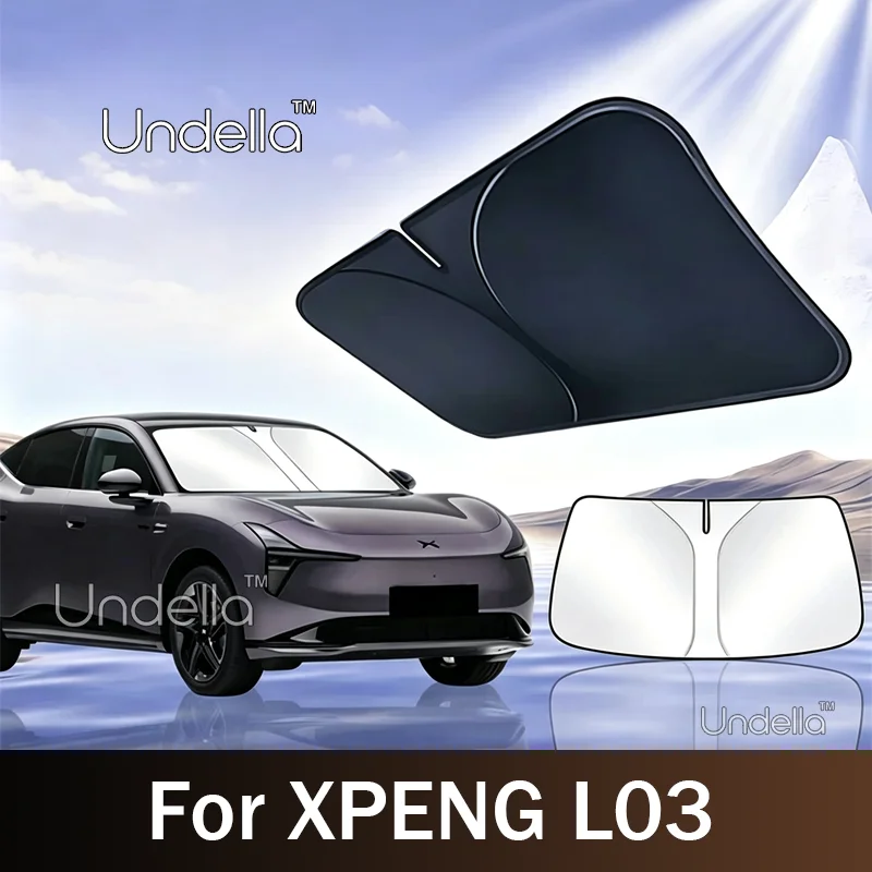 For XPENG L03 2026 2027 Car Foldable Car Sun Visor Front Windshield Sunshade Heat Insulation Cover Anti-UV Interior Accessories